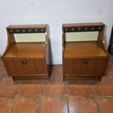 Pair of Scandinavian teak bedside tables from the 1960s.