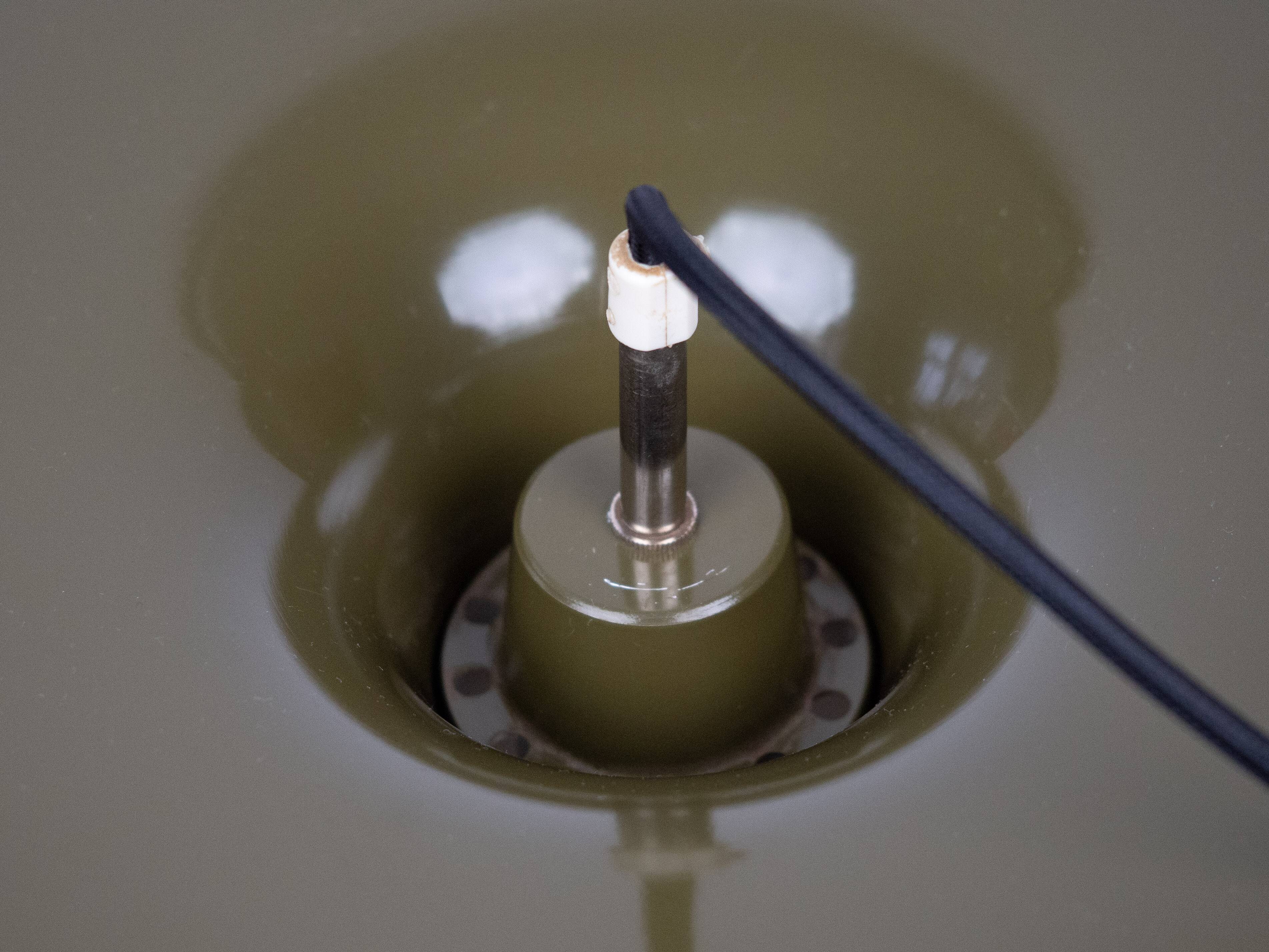 Danish vintage pendant lamp Jutlandia by Jorgen Hoj, Holmegaard, 1970s