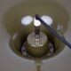 Danish vintage pendant lamp Jutlandia by Jorgen Hoj, Holmegaard, 1970s