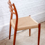 4x Niels O. Møller chair Model 78 in Teak