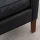 Black leather armchair, Danish design, 1970s, production: Denmark