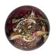 Glass vase - signed - gold leaf - Art Nouveau influence