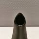 Sculptural black vase with yellow pattern from Hedebo Keramik Denmark 1950-1960s.