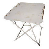 Folding iron table