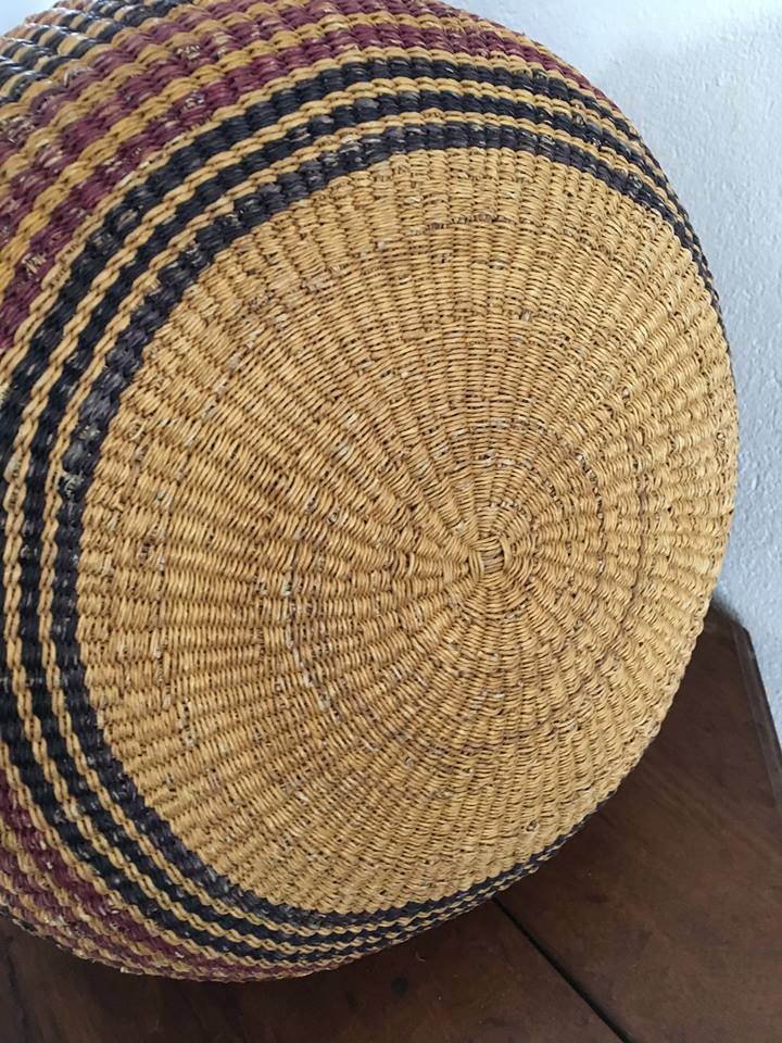 Old round African basket