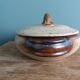 Vegetable tureen in Puisaye sandstone signed Jean-Pierre Prud'homme