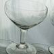 Lot de 5 coupes à champagne en verre gravé feuillage
