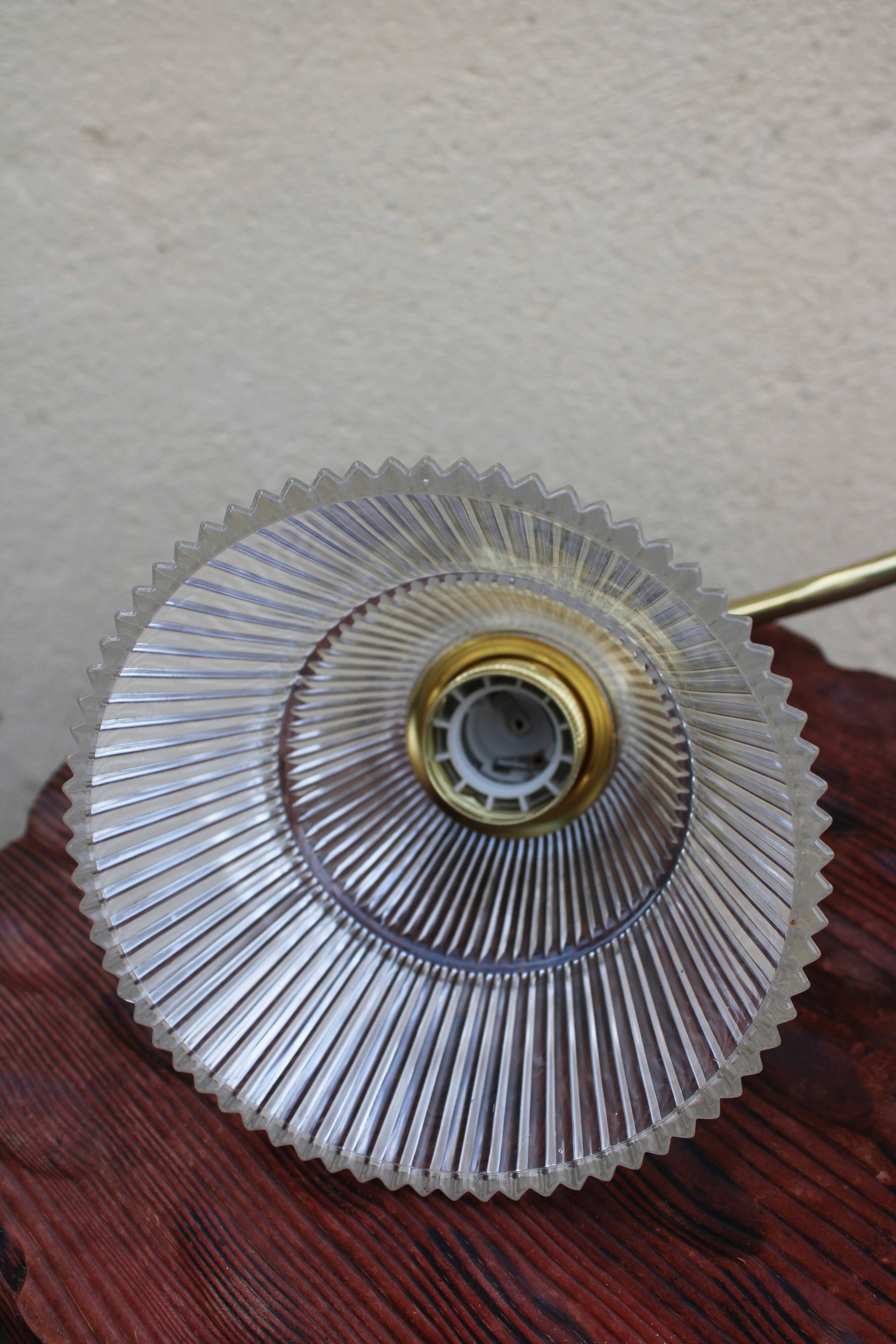 Brass and streaked glass sconce