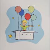 Antoine de Saint-Exupéry: The Little Prince in a Balloon, lithograph
