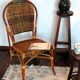 1950s-1960s handcrafted "Bistro Riviera" rattan chair
