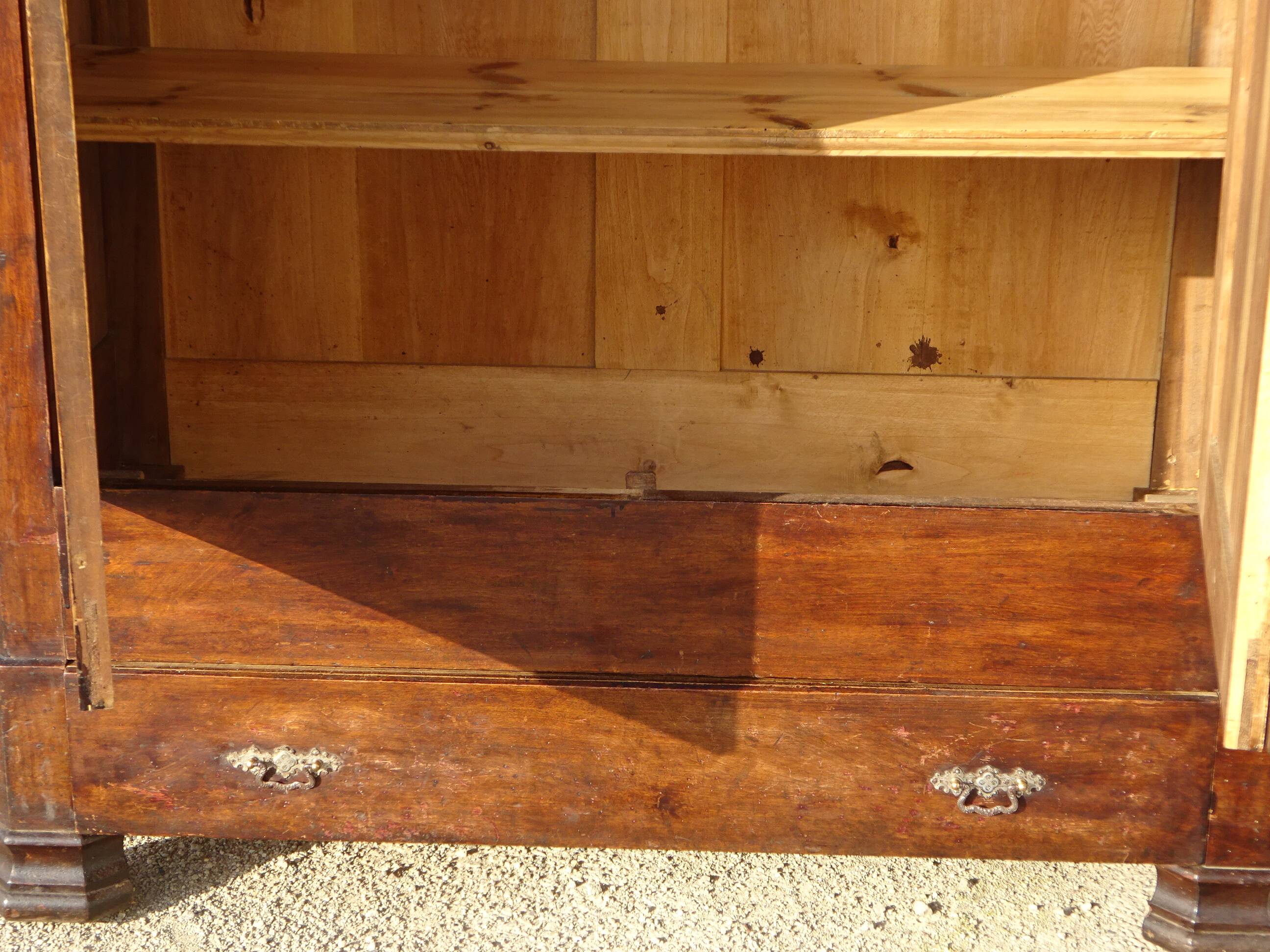 Louis Philippe style walnut wardrobe