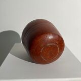 Brutalist ochre terracotta pot