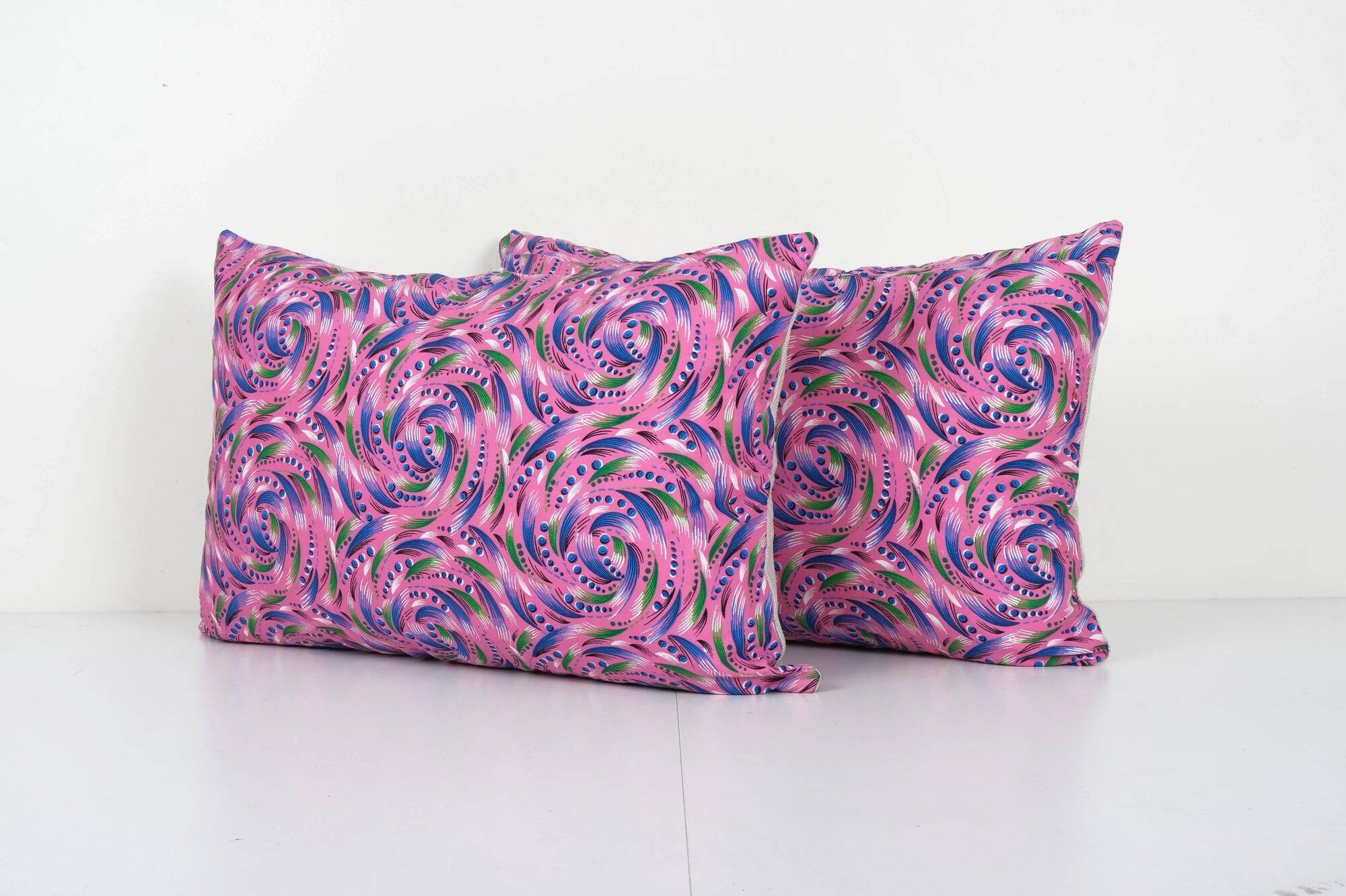 Set of 2 vintage Turkish cushion covers 56x41 cm