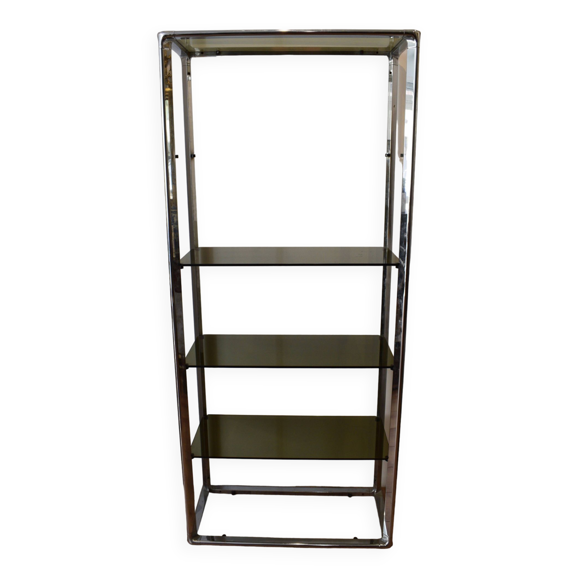 70s chrome steel shelf