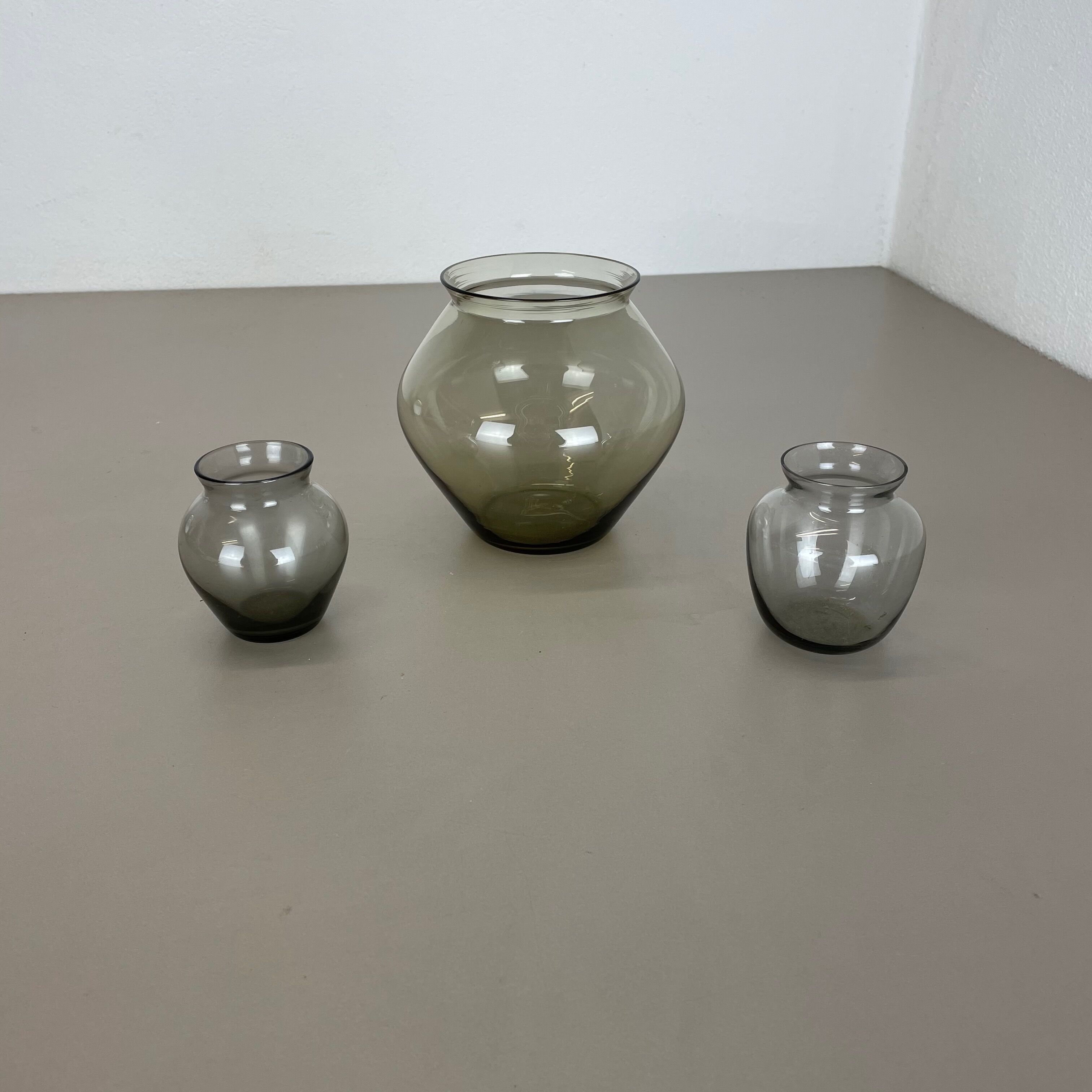 Set of Three Turmalin Vases by Wilhelm Wagenfeld for WMF, Germany 1960