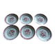 Charming set of 6 antique flat plates from the Badonviller factory.