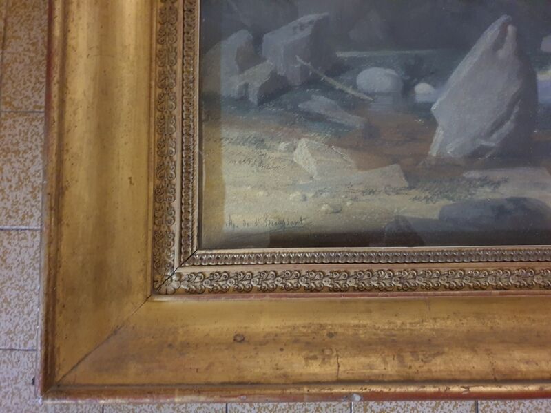 Alphonse de Saint-Beaussant (born in 1842) Pastel on paper mounted on canvas - Sinner