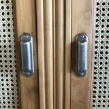 Meuble bois naturel et cannage