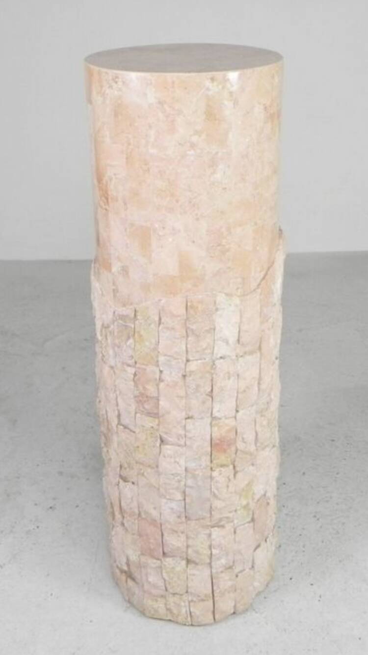 Maitland Smith 80's pink marble column