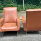 2 club chairs from the 1950s in cognac leather.