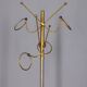 Vintage 1960s floor coat stand in golden brass, italian design