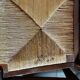 Breton dining room table with 2 extensions and 6 chairs with carved Breton characters