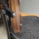 Round smoked gilac mirror vintage 1970