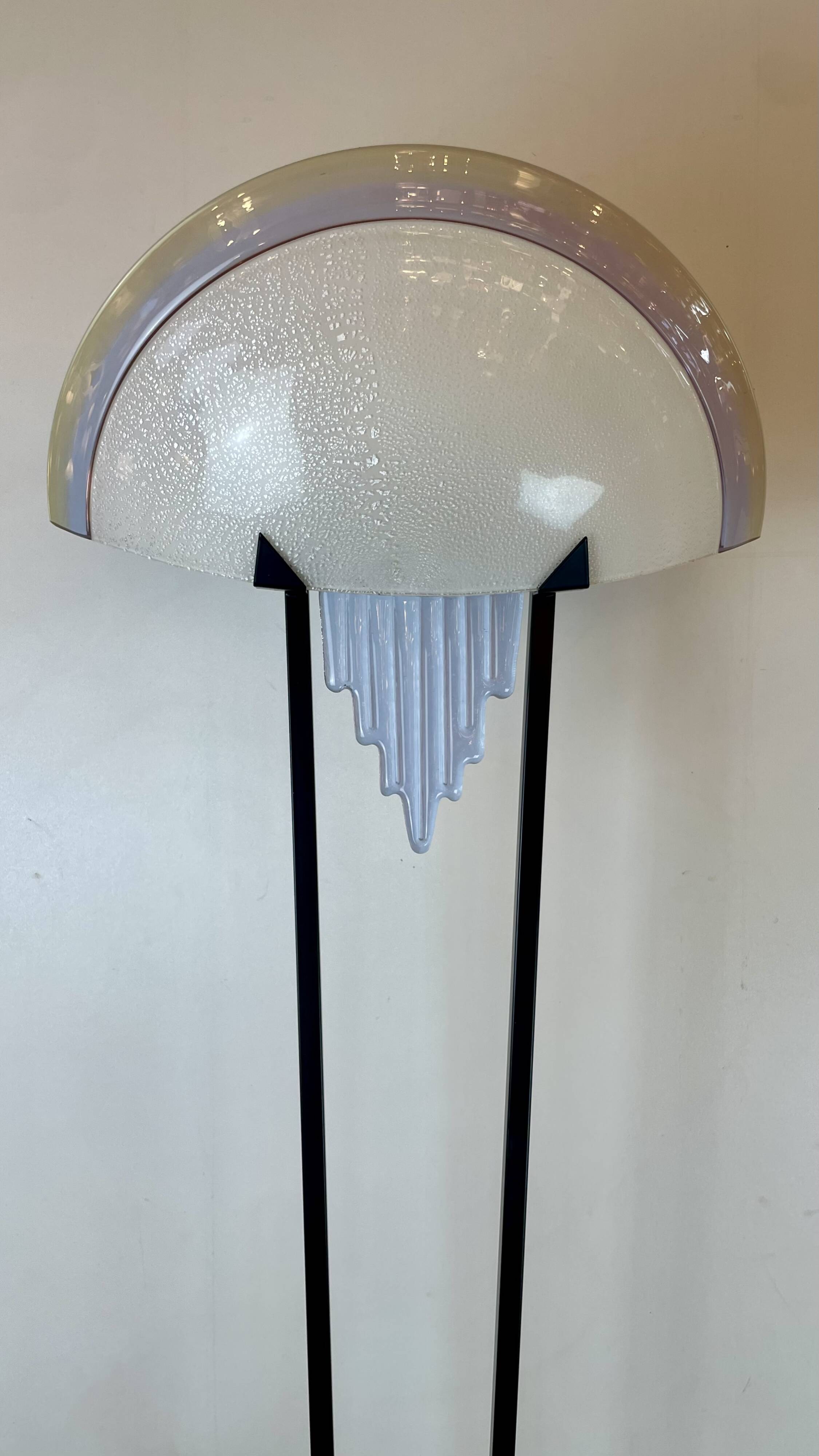 Murano Post-Modern Floor Lamp att. To Mazzega, Italy, 1980s