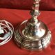 Lampe bouillotte en bronze argenté