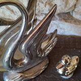 Vintage silver metal salt and pepper shaker