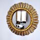 Miroir soleil en bois dorée, mid century, 63cm