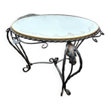 Table basse ancienne fer forgé art déco