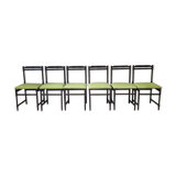 Six chaises des années 50 - bois verni