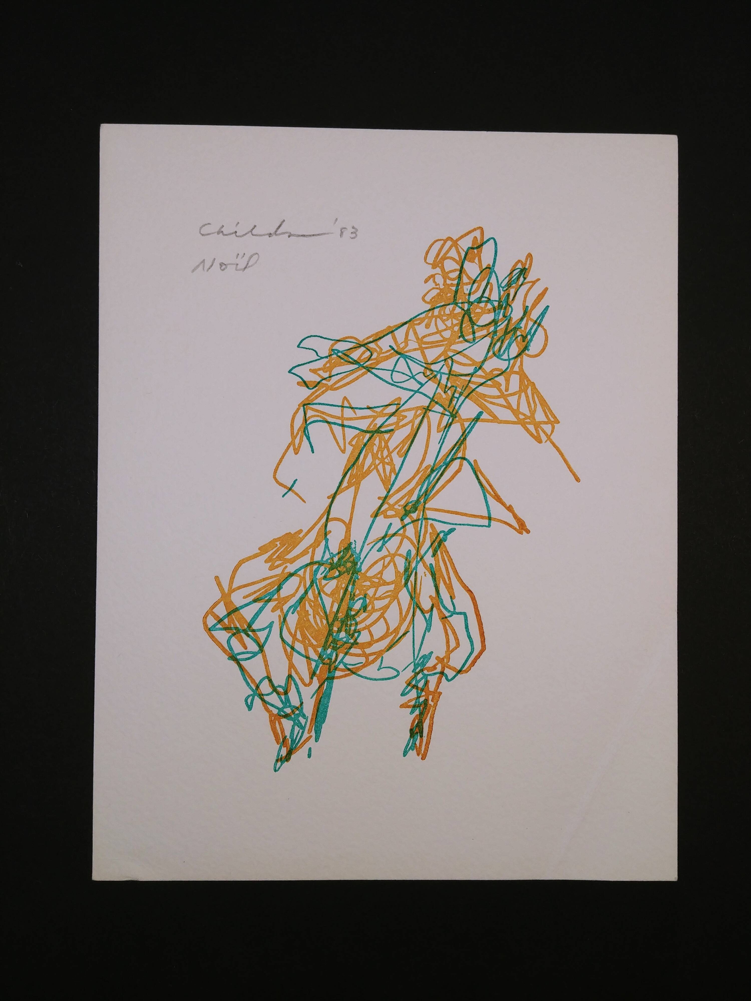 Eau forte - aquatinte - Bernarnd childs - Noel 1983