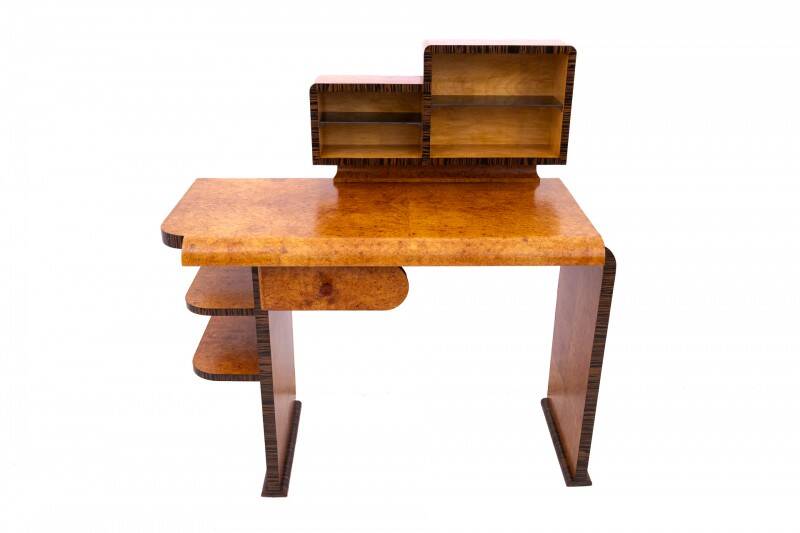 Art Deco desk with extension, Poland, 1950s. After renovation.