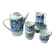 Vintage Melitta Coffee Set – White and Blue Porcelain Flowers – 1970s – Made in Germany
