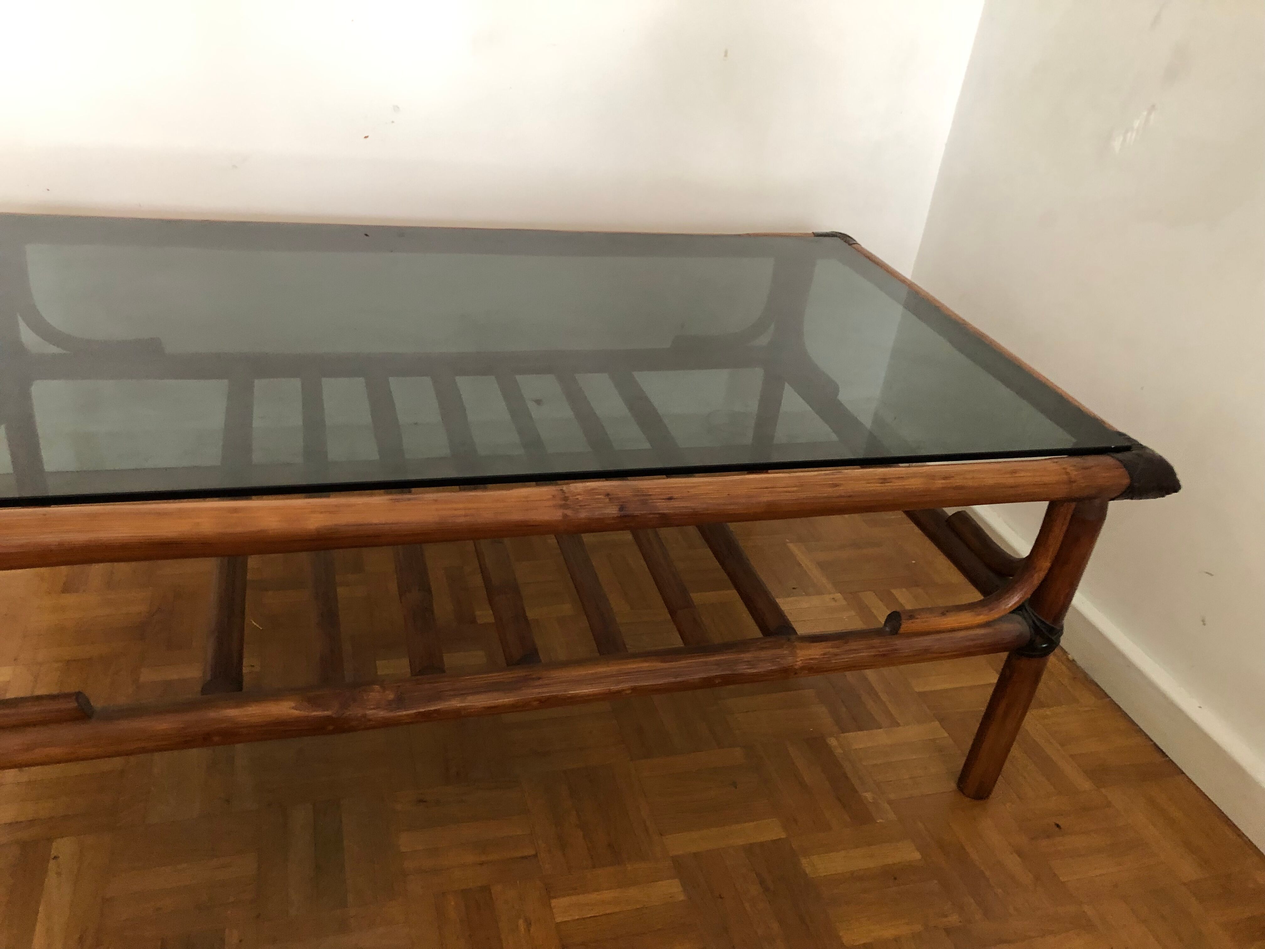 Vintage bamboo coffee table