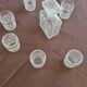 Vintage whisky service in cut glass – decanter and 6 glasses –