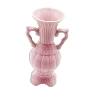 Small pink vase in vintage ceramic