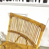 Paire fauteuils en rotin vintage