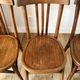 Set of 5 baumann bistro chairs in bent wood stamped xxth