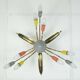 1950s mid century sputnik spider 9-light CEILING LAMP brass metal