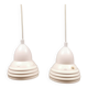 Two small ceramic hanging lights from Danish Søholm, estimated 1980s.
