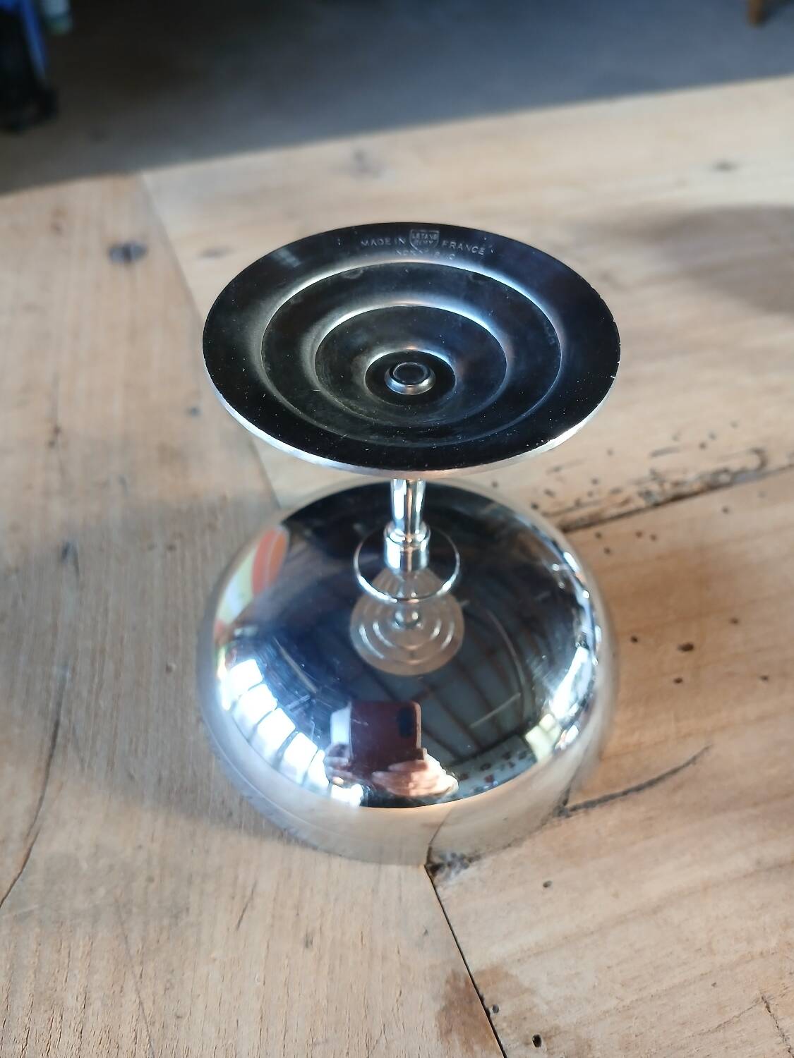 9 antique stainless steel ice cream cups