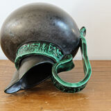 Pitcher in earthenware, metallic black