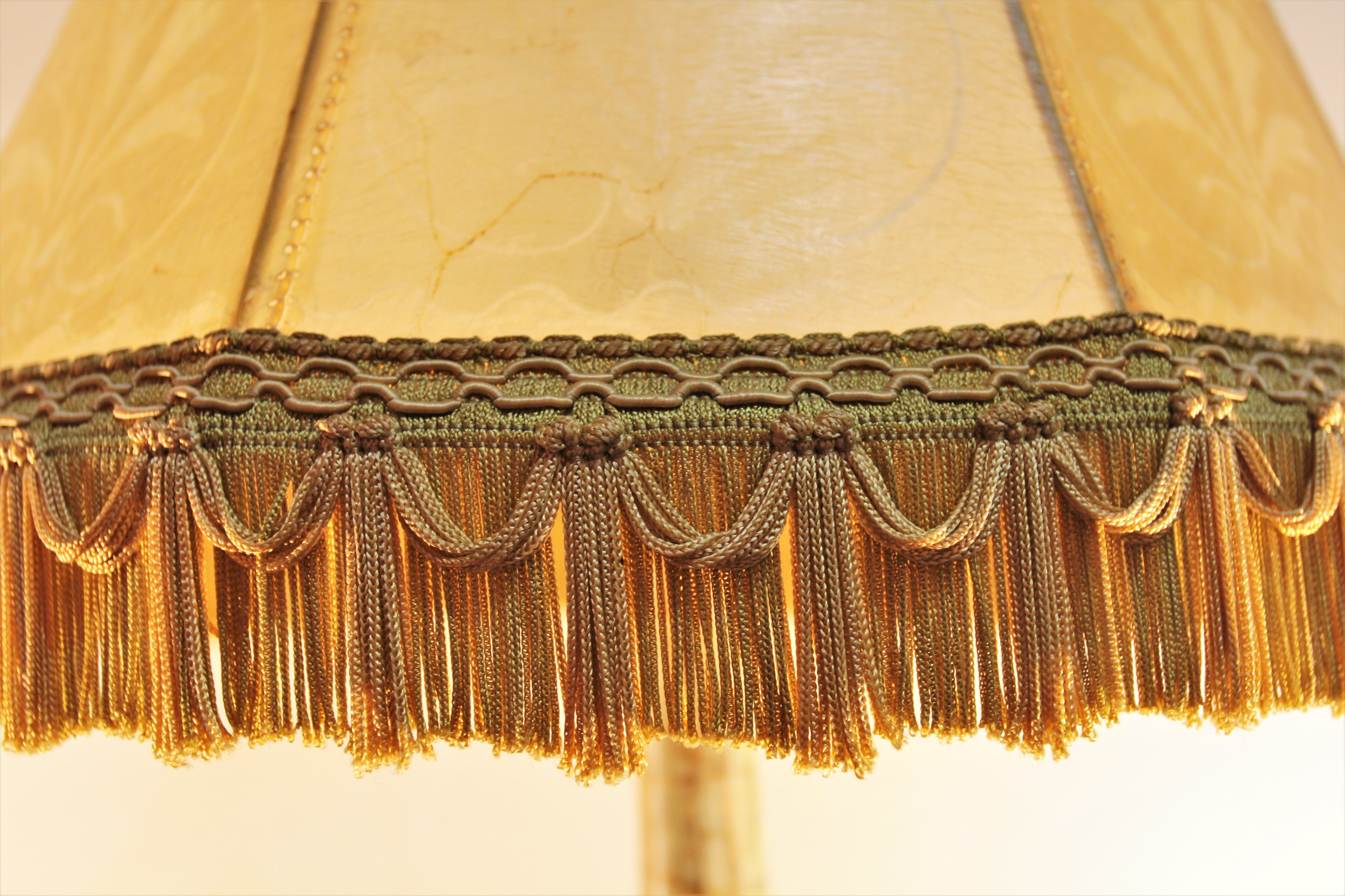 Antique lamp in onyx and brass (c. 1920-1930)