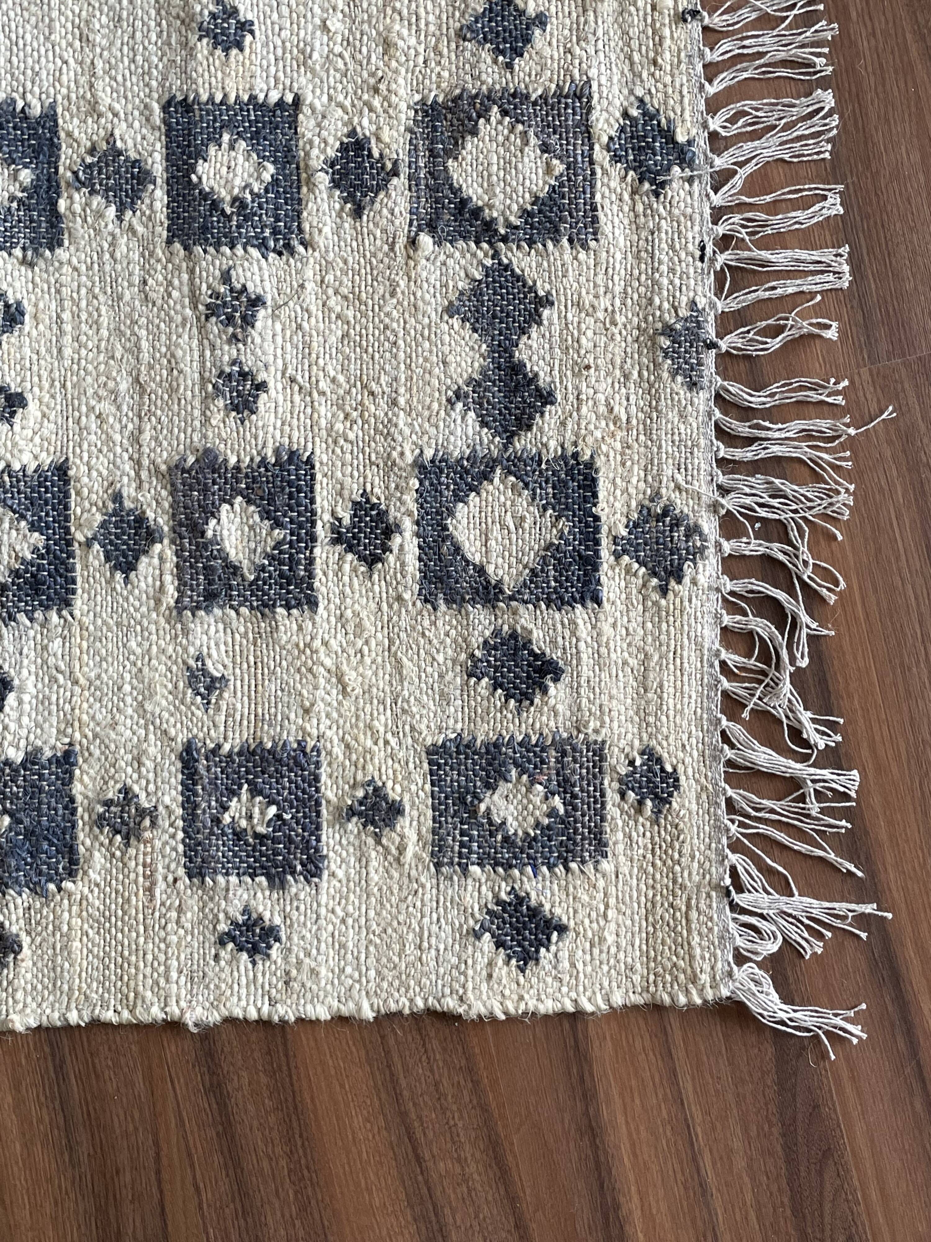 2.5x4ft-hemp\cotton handmade kilim rug,area, floor,dinning area,custom rugs\carpet