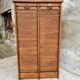 Antique roller shutter cabinet Paris oak wall cupboard