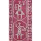 Vintage Turkish rug from Oushak, hand-woven 87x302 cm