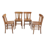 Set of 4 vintage 1950s bistro chairs